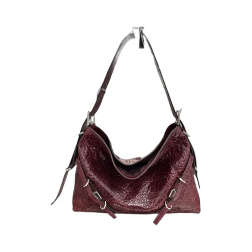 Medium Voyou Bag In Crackled Patent Leather