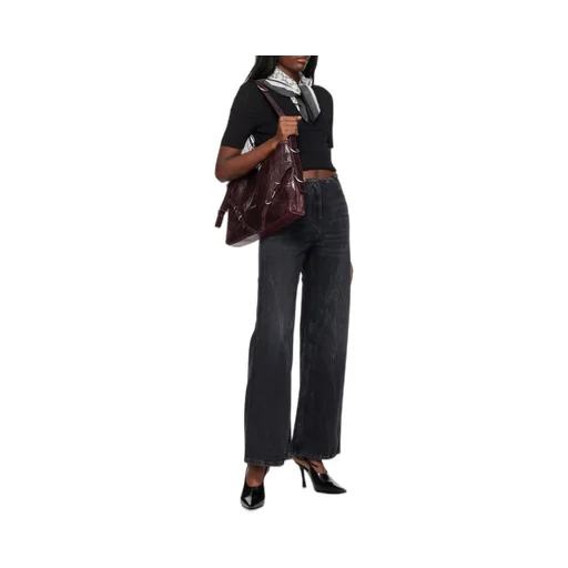 Medium Voyou Bag In Crackled Patent Leather