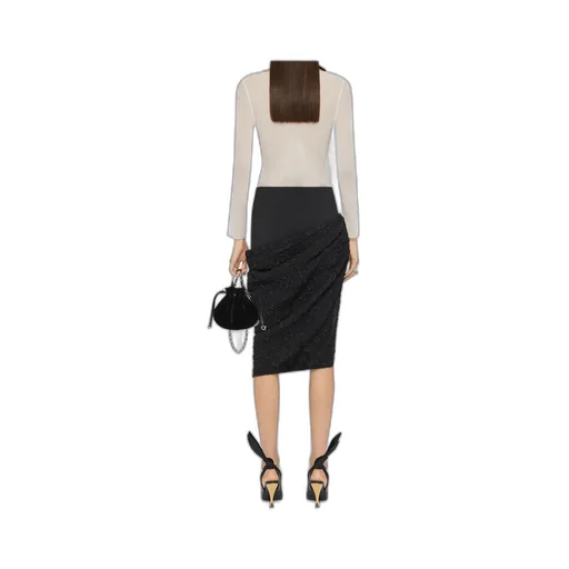 Asymmetric Floral Skirt