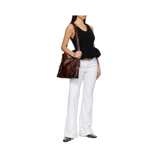 Voyou Buckle Detailed Medium Shoulder Bag