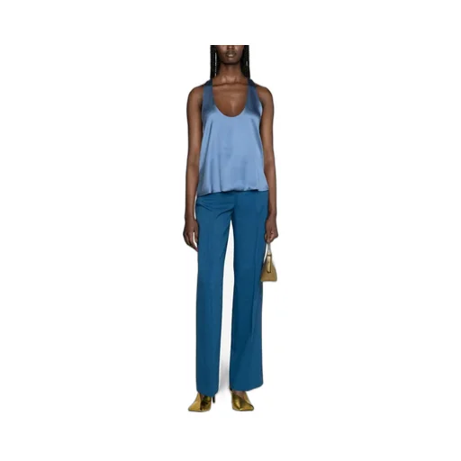 Scoop-Neck Satin Tank Top