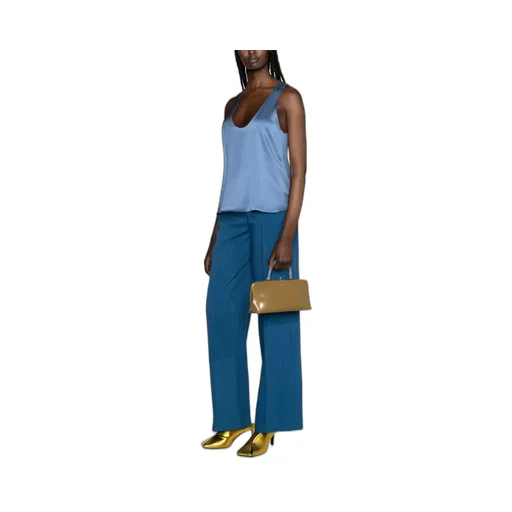 Scoop-Neck Satin Tank Top