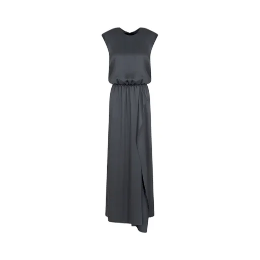 Sleeveless Satin Maxi Dress