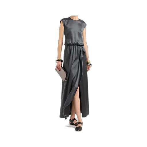 Sleeveless Satin Maxi Dress