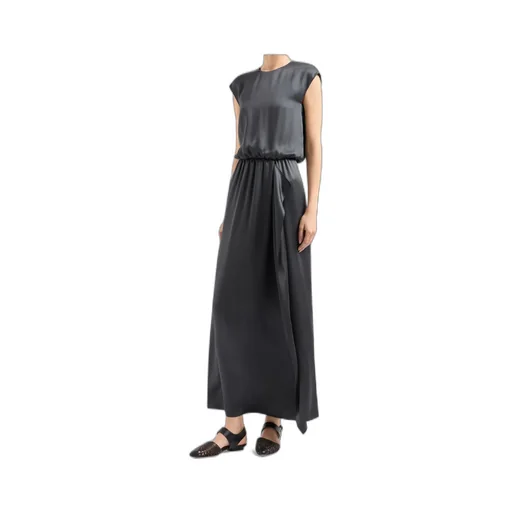 Sleeveless Satin Maxi Dress