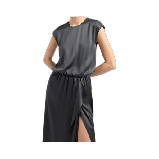 Sleeveless Satin Maxi Dress