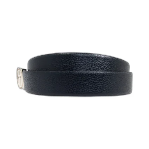 Logo-Buckle Leather Belt
