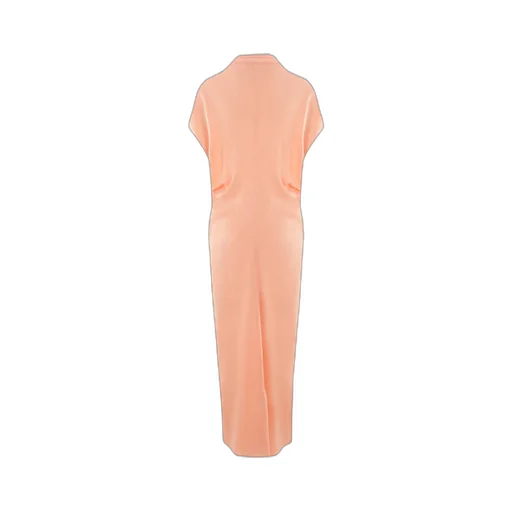V-Neck Draped Midi Dress