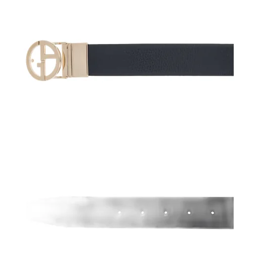 Logo-Buckle Leather Belt