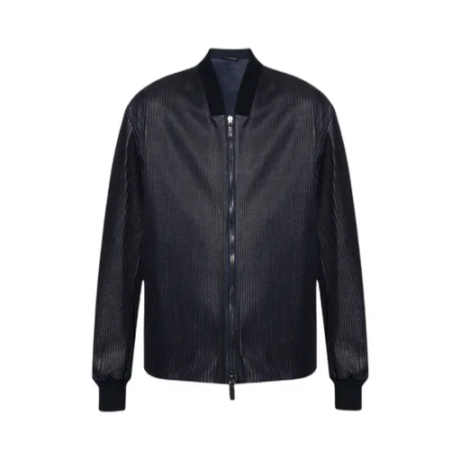 Long-Sleeved Leather Jacket