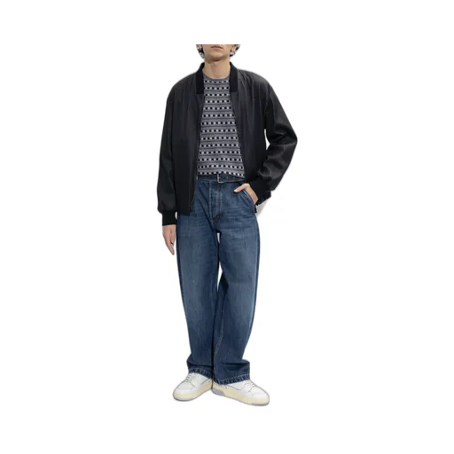 Long-Sleeved Leather Jacket