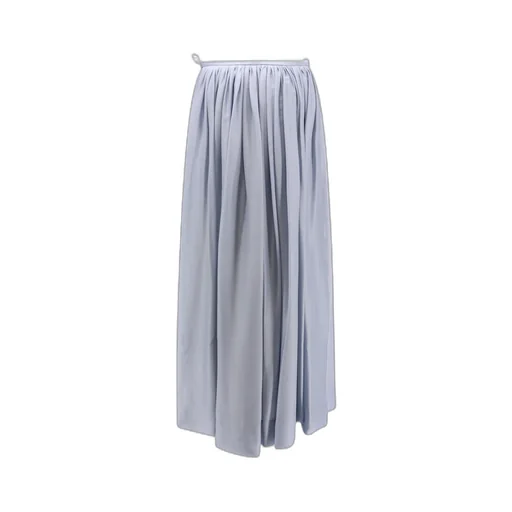 Ruched Satin Maxi Skirt