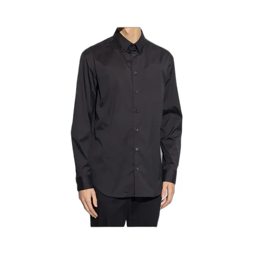 Curved Hem Poplin Shirt