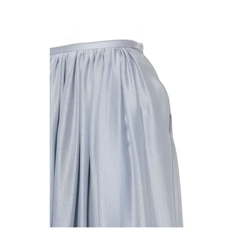 Ruched Satin Maxi Skirt