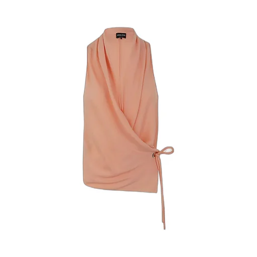 Side-Tie Fastened V-Neck Top