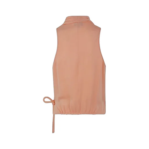 Side-Tie Fastened V-Neck Top