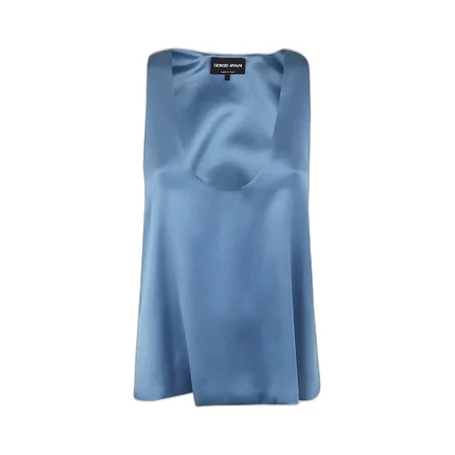Scoop-Neck Satin Tank Top
