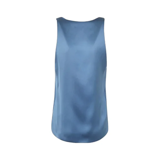Scoop-Neck Satin Tank Top