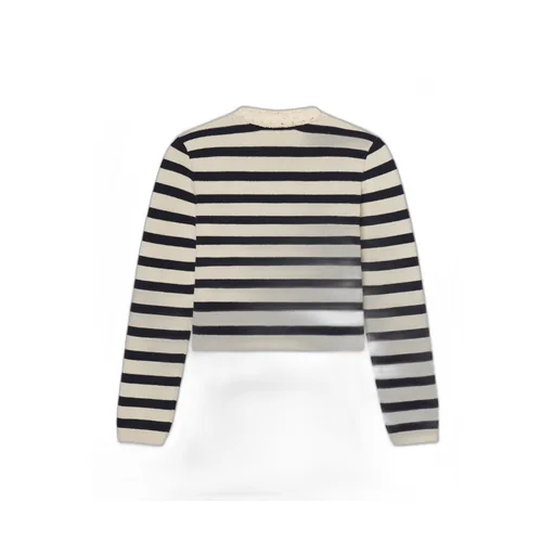 V-Neck Striped Cardigan