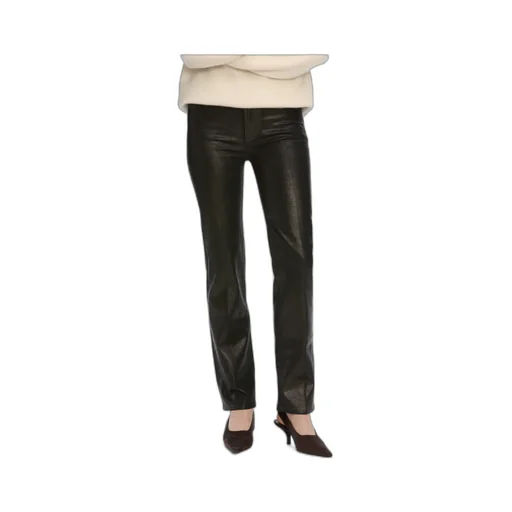 High-Waisted Straight-Leg Jeans
