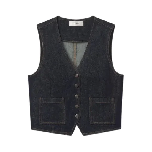 V-Neck Denim Vest