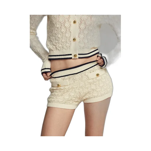 Openwork Knit Shorts