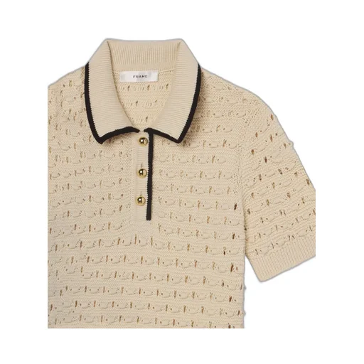 Short-Sleeved Knitted Polo Shirt