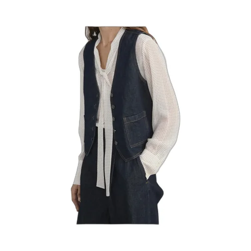 V-Neck Denim Vest