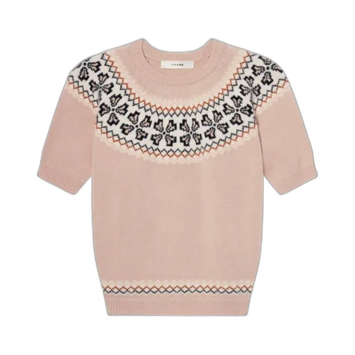 Intarsia Crew Neck Sweater