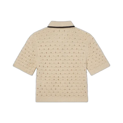 Short-Sleeved Knitted Polo Shirt
