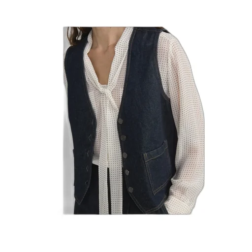 V-Neck Denim Vest