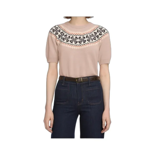 Intarsia Crew Neck Sweater