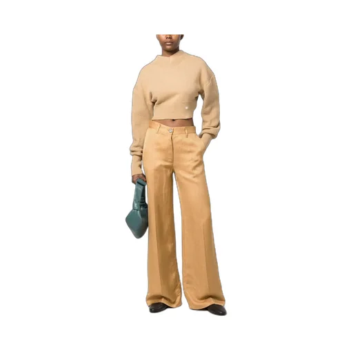 Wide-Leg Tailored Trousers