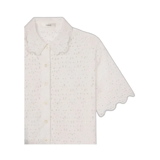 Embroidered Eyelet Top