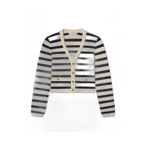 V-Neck Striped Cardigan