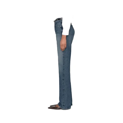 High-Waisted Straight-Leg Jeans