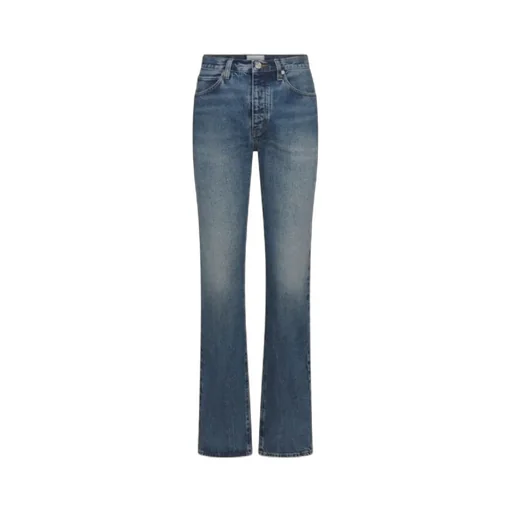 High-Waisted Straight-Leg Jeans