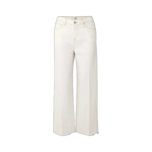 High-Waist Wide-Leg Denim Trousers