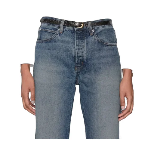High-Waisted Straight-Leg Jeans