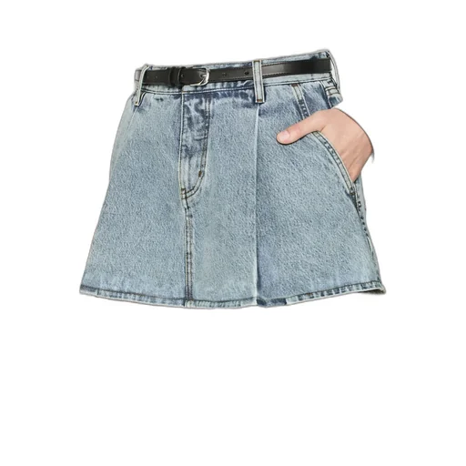 Low Rise Denim Skirt