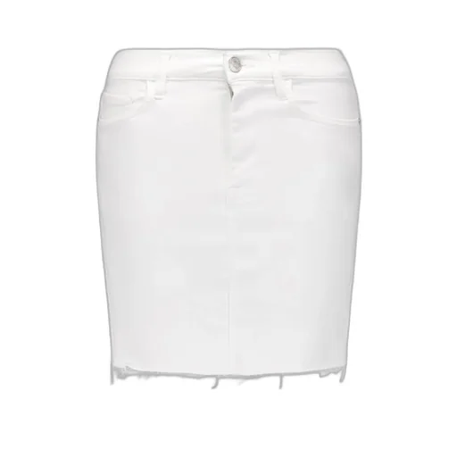 High-Waisted Raw-Hem Mini Skirt
