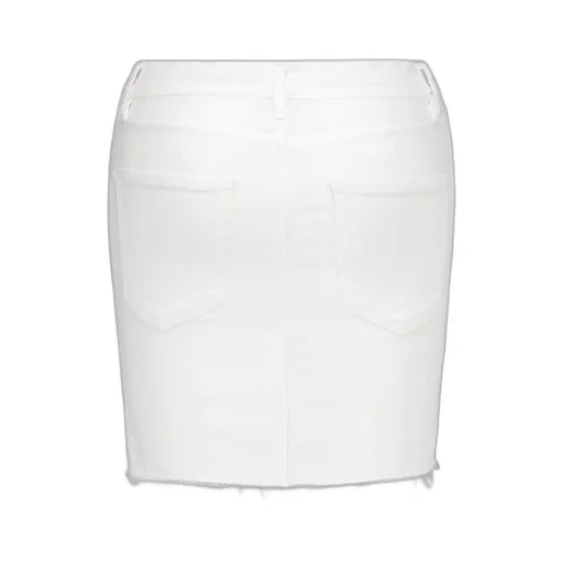 High-Waisted Raw-Hem Mini Skirt