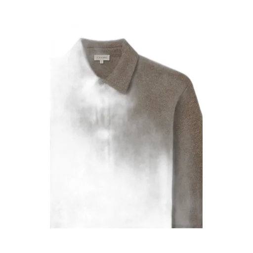 Polo-Neck Buttoned Cardigan
