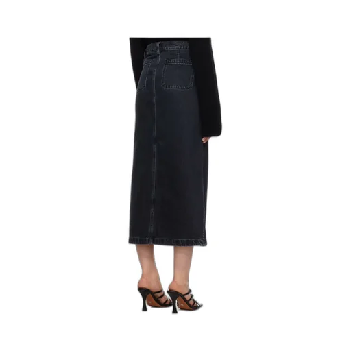 Denim Skirt With Belt Loops