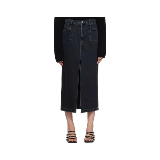 Denim Skirt With Belt Loops