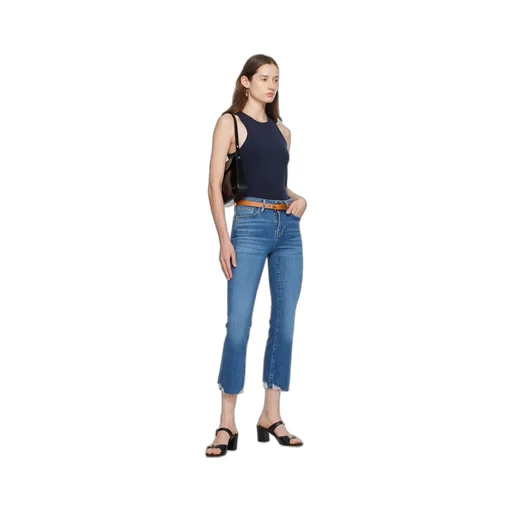 High-Rise Zipper Jeans