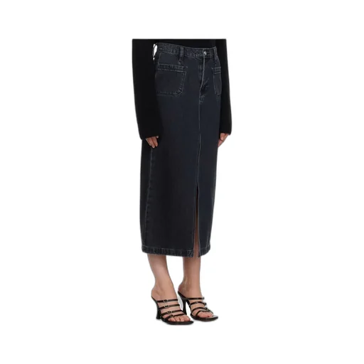 Denim Skirt With Belt Loops