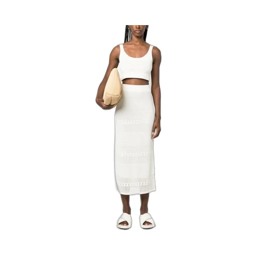 Crochet Knit Cropped Sleeveless Top