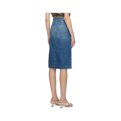 Denim Skirt With Front Slits
