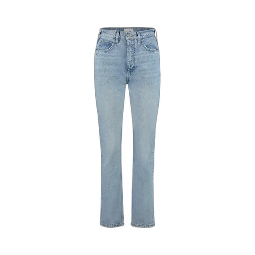Distressed Straight-Leg Jeans